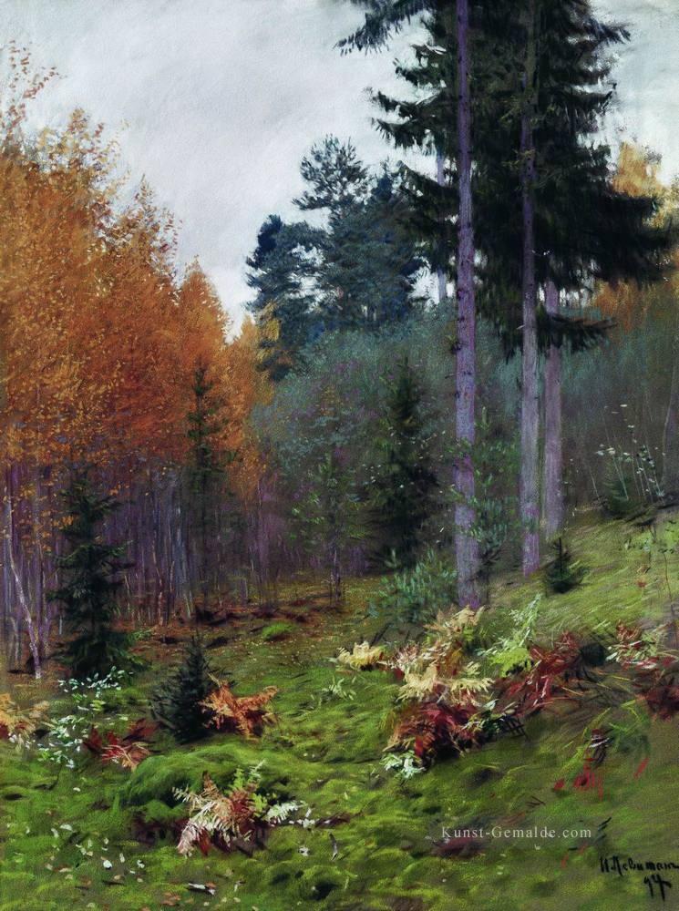 im Wald im Herbst 1894 Isaac Levitan Bäume Bäume Landschaft Ölgemälde